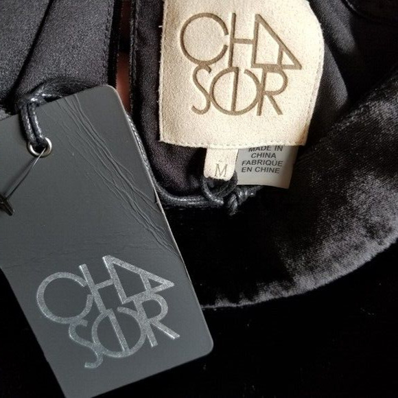 Chaser Black Velvet Mini Dress M Boho Whimsigoth Fairy Witchy Renfair NEW - Picture 7 of 10